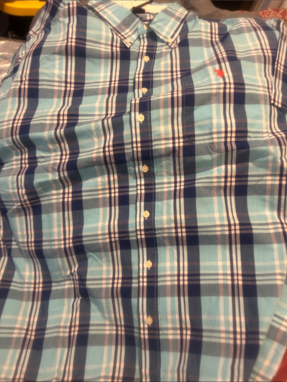 NWT Sz 2xlt plaid shirt u.s. polo assn